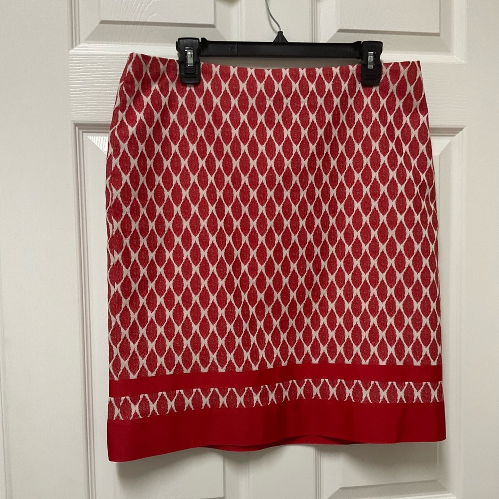 NEW WITH TAGS Ann Taylor Burnt Orange Patterned Skirt size 12